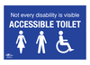 Not Every Disability is Visible Accessible Toilet Correx Sign