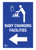 Baby Changing Facilities Left Correx Sign