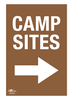 Camp Sites Right Correx Sign