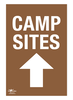 Camp Sites Straight Correx Sign