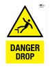 Danger Drop A3 Forex 5mm Sign