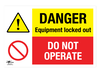 Danger Equipment Locked Out Do Not Operate Correx Sign