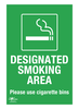 Designated Smoking Area Correx Sign
