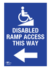 Disabled Ramp This Way Left Correx Sign