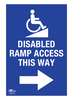 Disabled Ramp This Way Right Correx Sign