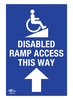 Disabled Ramp This Way Straight Correx Sign