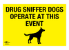 Drug Sniffer Dogs Operating Correx Sign