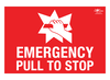 Emergency Pull to Stop A3 Forex 5mm Sign