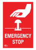 Emergency Stop A3 Forex 3mm Sign