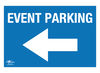 Event Parking Left Blue Correx Sign