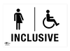 Inclusive Toilet A3 Forex 5mm Sign