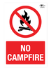 No Campfire Correx Sign