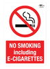 No Smoking Including E-Cigarettes Corres Sign