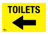 Toilets Left Correx Sign