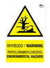 Warning Enviromental Hazard Bilingual Correx Sign