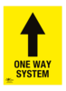 One Way System Directional Arrow Straight COVID-19 (Coronavirus) Safety Correx Sign