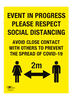 Social Distancing COVID-19 (Coronavirus) Safety Correx Sign